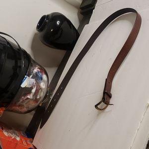 Vintage 1960s 1970s Brown Cowhide Belt